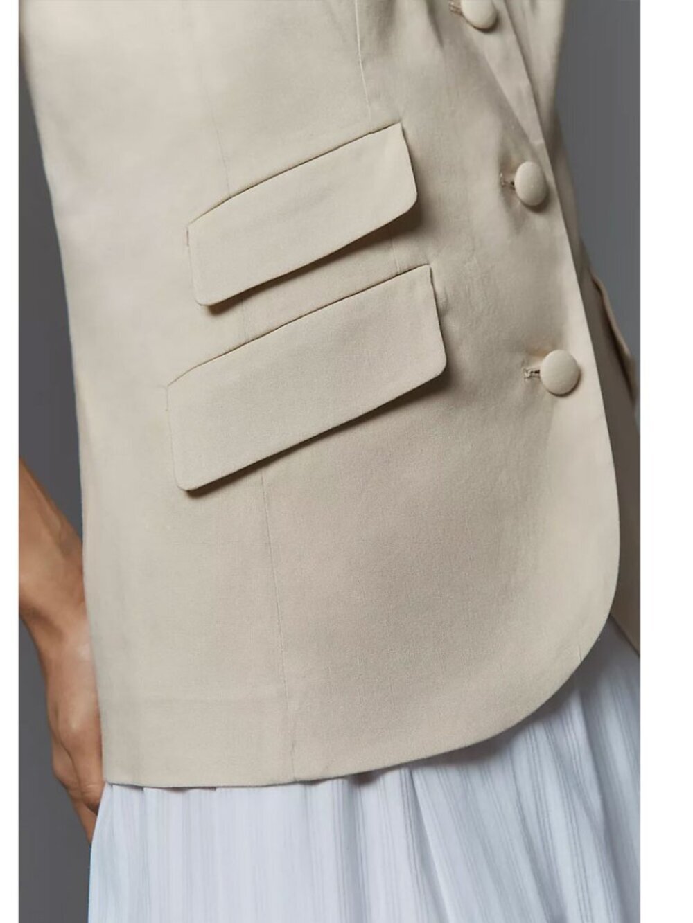 Rag & bone Slade Linen Blend Vest - Picture 3 of 7